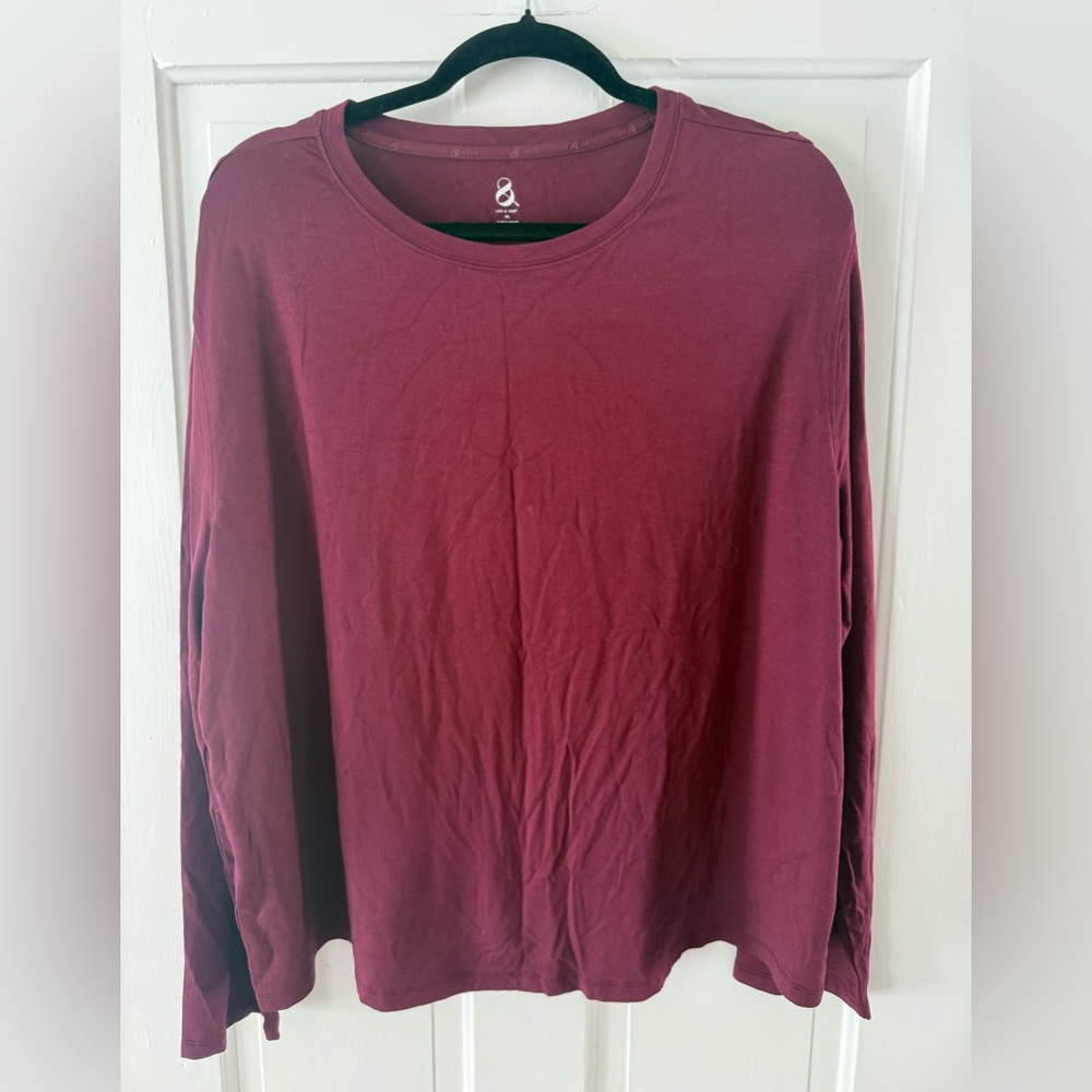 Lou & Grey (Loft) Burgundy Long Sleeve Tee XXL